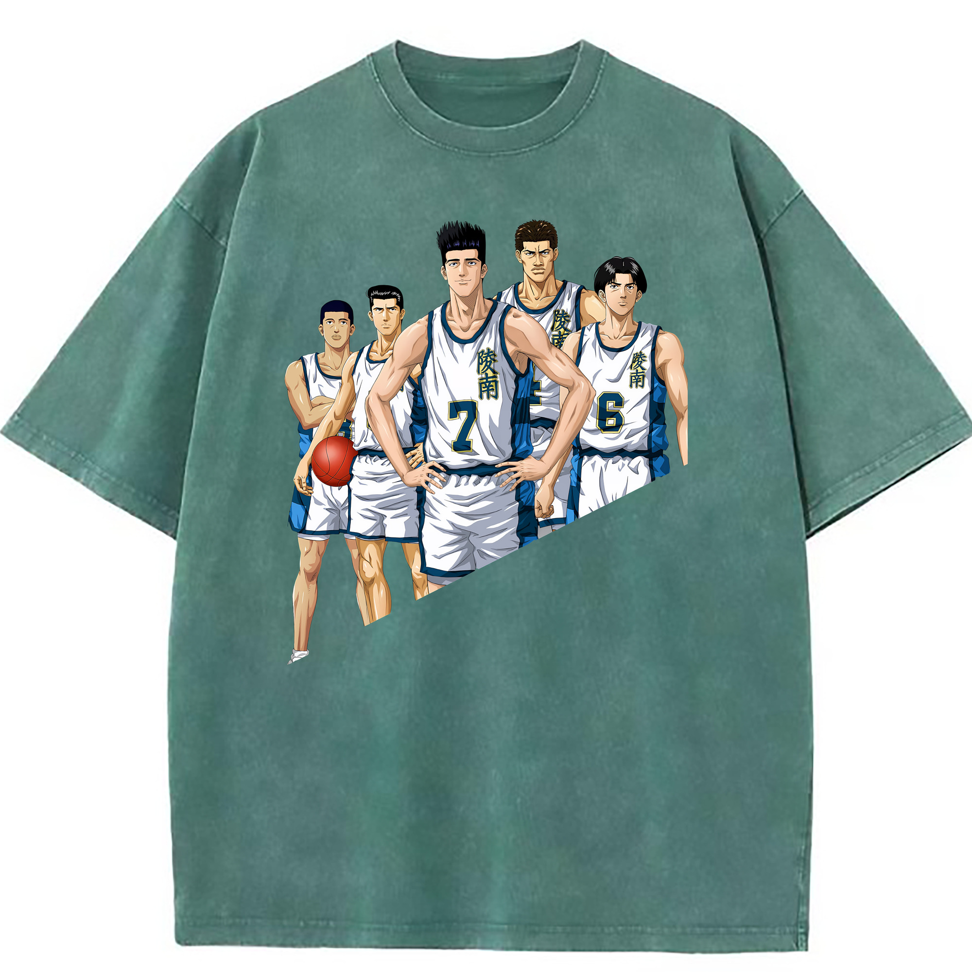 （画像用） SLAM DUNK／スラムダンク 綿100% ヴィンテージ風 半袖Tシャツ（フロントプリント）
